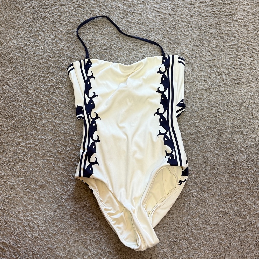 ALÉMAIS Women's Natural Marine One-Piece Swimsuit NWT Small - Picture 7 of 11